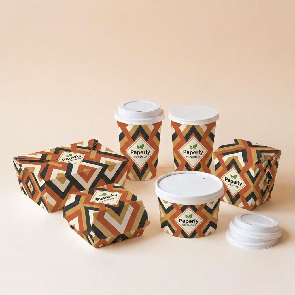 Branded paper cup with custom logo