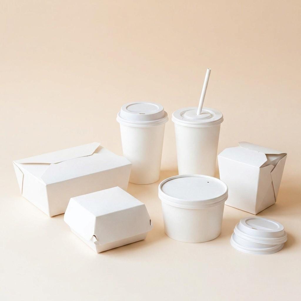 Plain unbranded paper cup